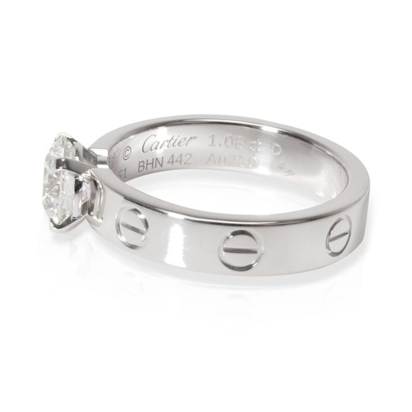 Cartier Love Diamond Engagement Ring in 18K White Gold 1.08 CTW - Picture 2 of 5